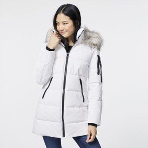 Nautica Ladies Puffer Jacket with Faux Fur Trim
